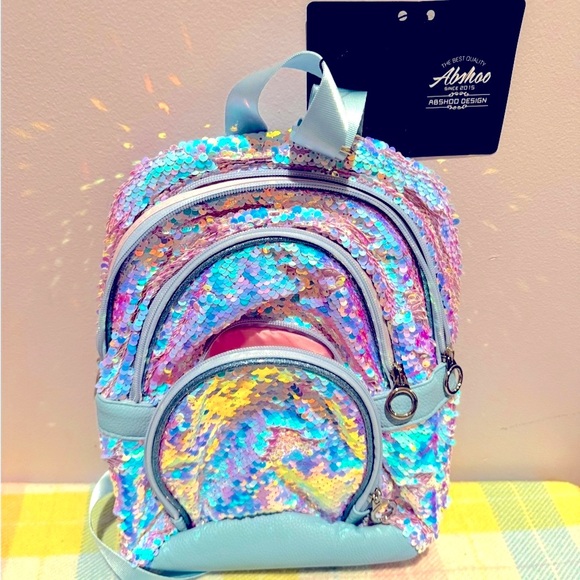 ABSHOO Design Blue and Purple Backpack with Holographic Shimmer